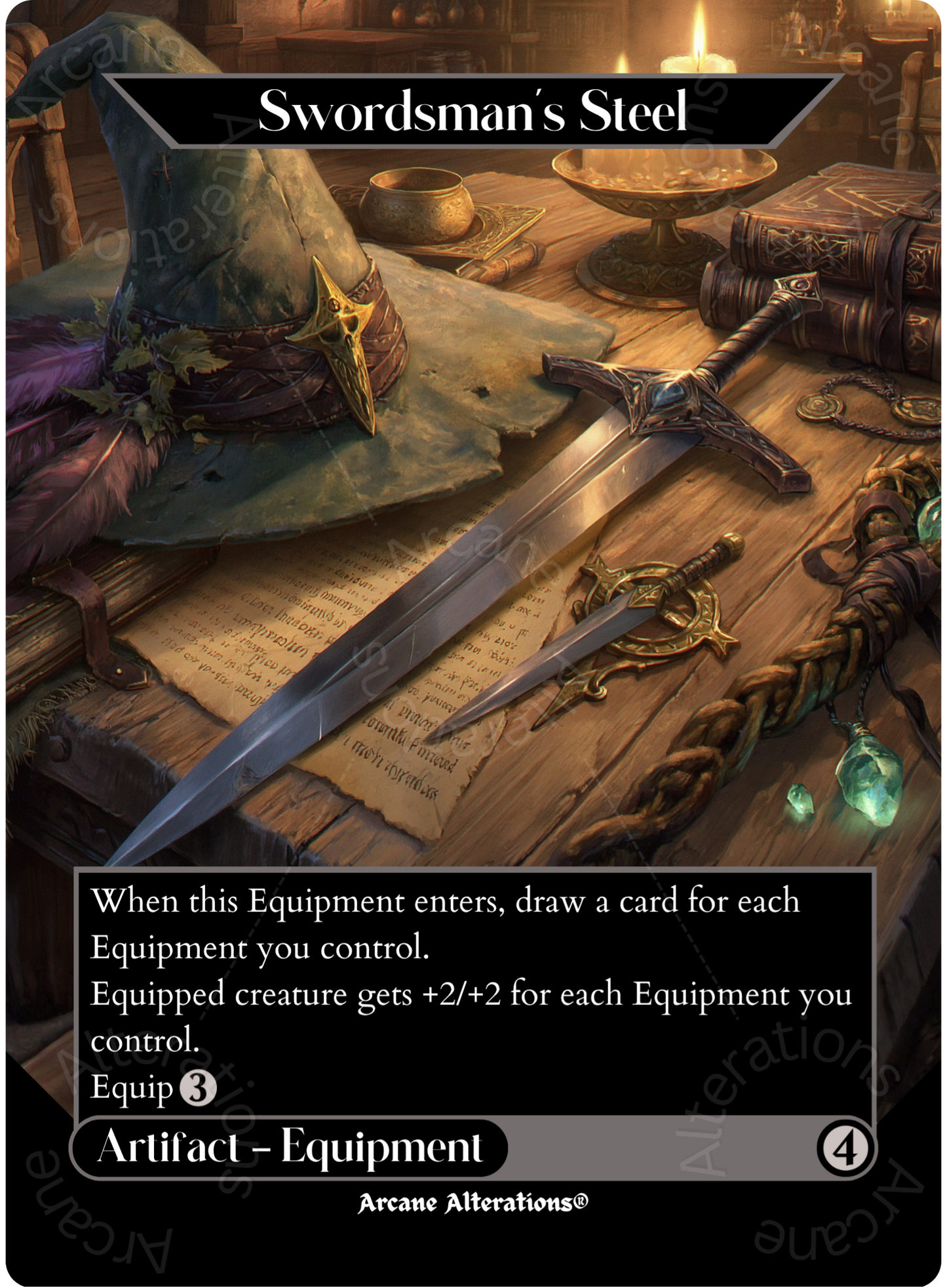 Swordsman's Steel - Full Art Altered Art Custom Proxy Cards