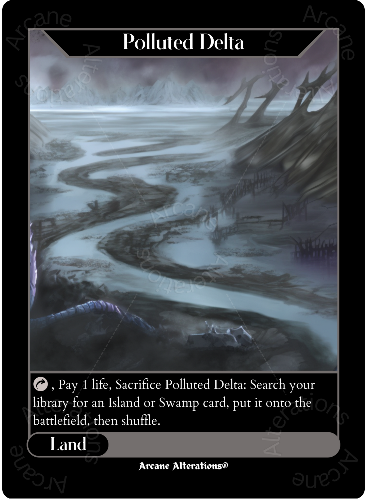 Polluted Delta - High Quality Altered Art Custom Proxy Cards