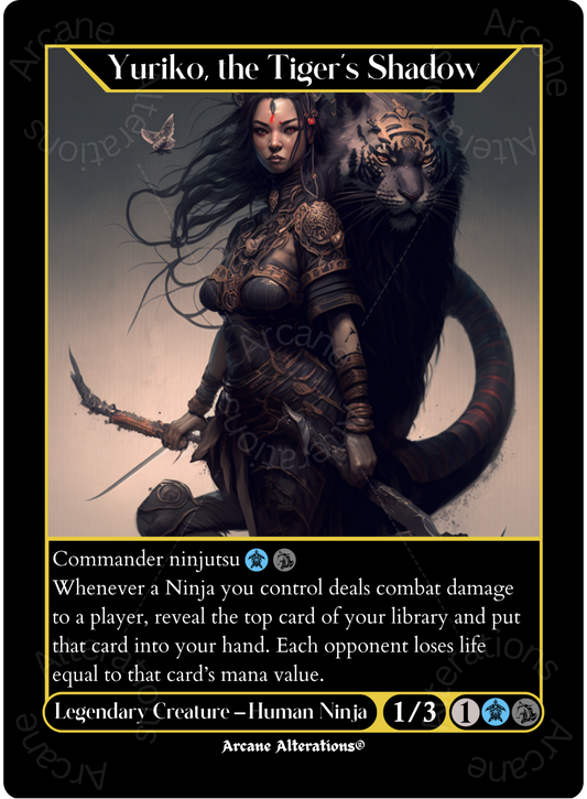 Yuriko, the Tiger's Shadow - High Quality Altered Art Custom Proxy Cards