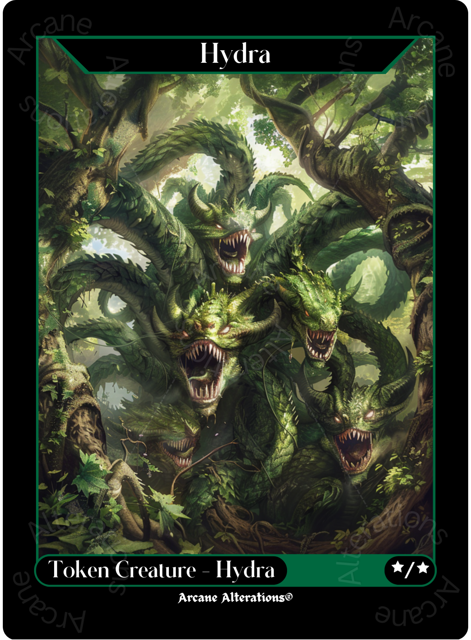 Hydra Token - High Quality Altered Art Custom Proxy Cards – Arcane ...