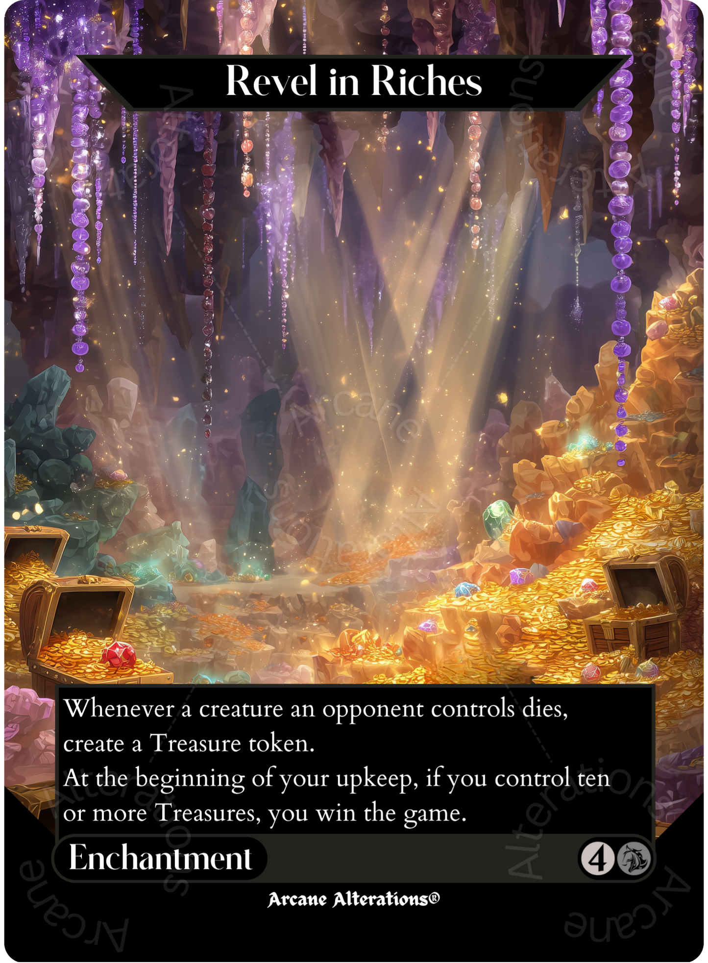 Revel in Riches - Full Art Altered Art Custom Proxy Cards