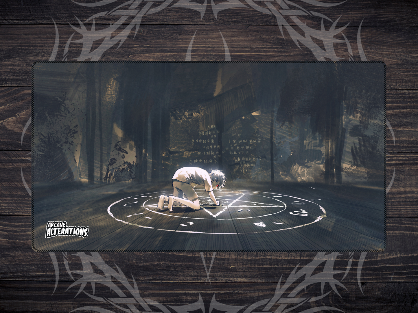 Dark Ritual Stitched Edge Playmat 24"x14" (2mm)