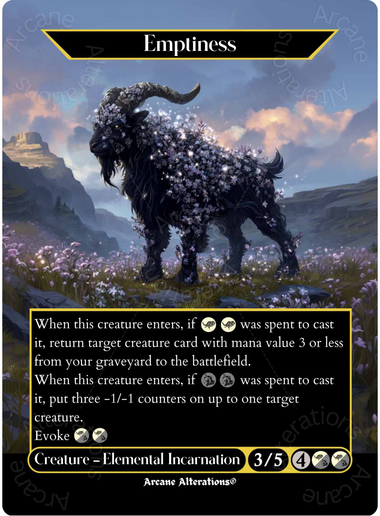 Emptiness - Full Art Altered Art Custom Proxy Cards