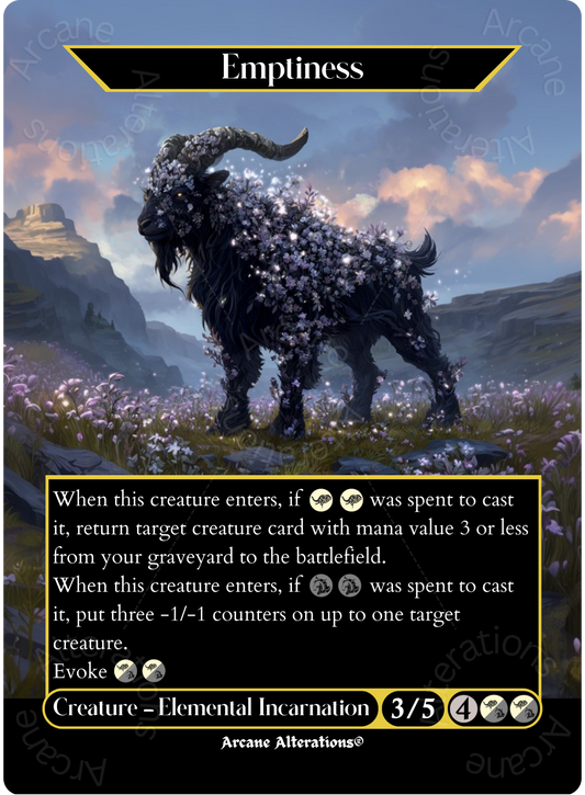 Emptiness - Full Art Altered Art Custom Proxy Cards