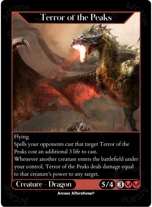 Terror of the Peaks - High Quality Altered Art Custom Proxy Cards