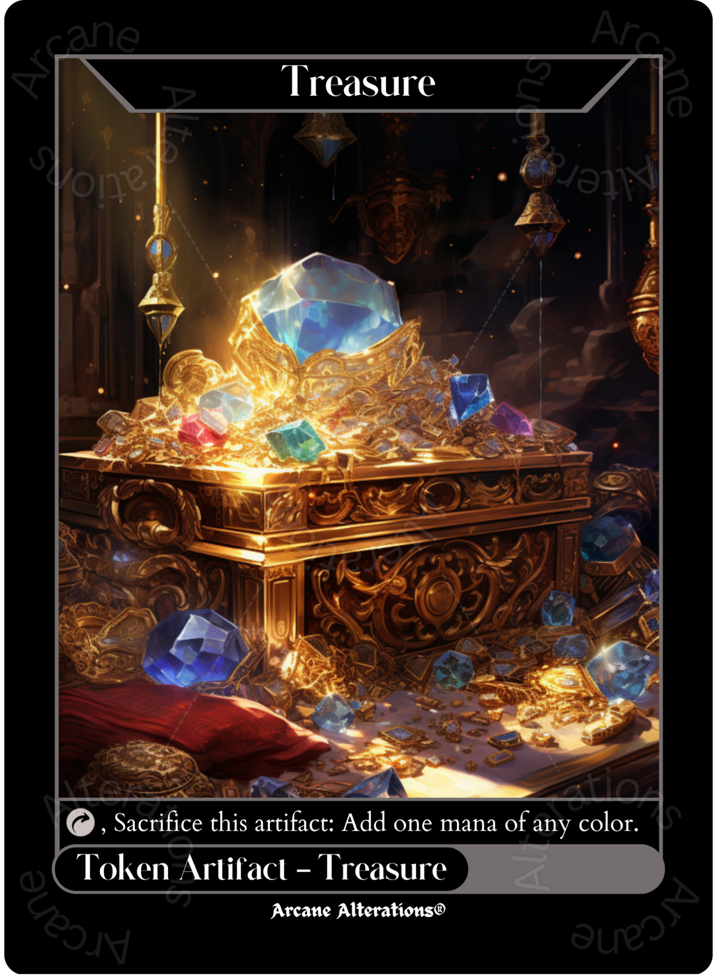 Treasure Token - High Quality Altered Art Custom Proxy Cards