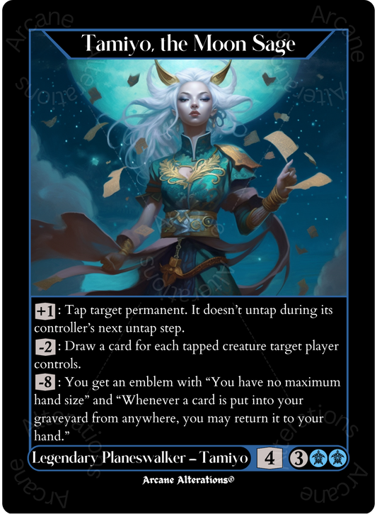 Tamiyo, the Moon Sage - High Quality Altered Art Custom Proxy Cards