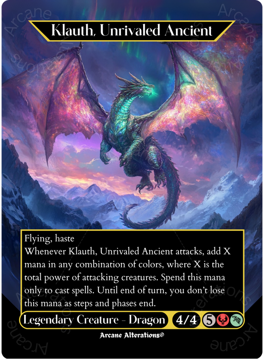 Klauth, Unrivaled Ancient - Full Art Altered Art Custom Proxy Cards