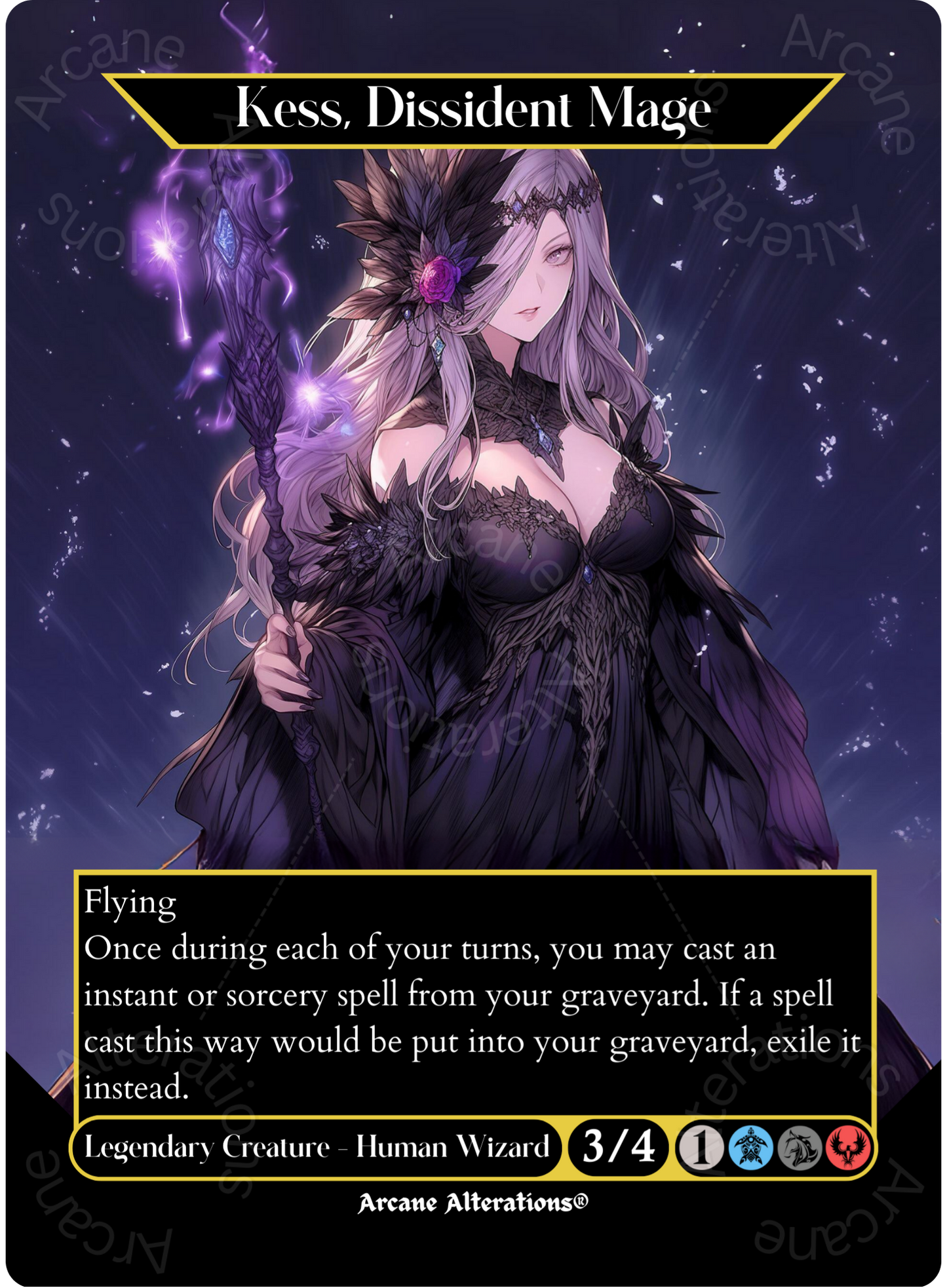 Kess, Dissident Mage - Full Art Altered Art Custom Proxy Cards