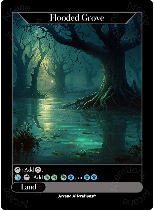 Flooded Grove - High Quality Altered Art Custom Proxy Cards