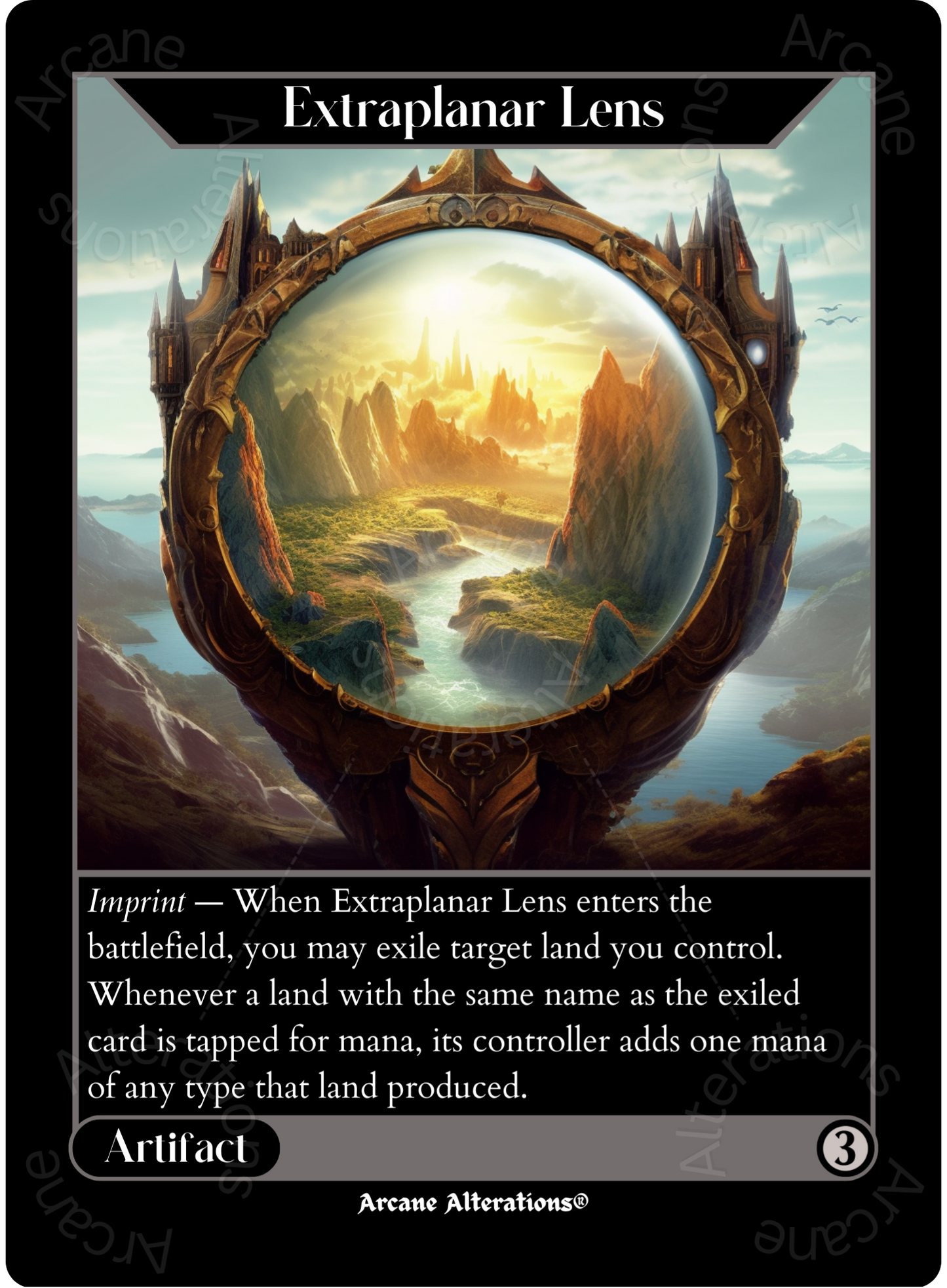 Extraplanar Lens - High Quality Altered Art Custom Proxy Cards