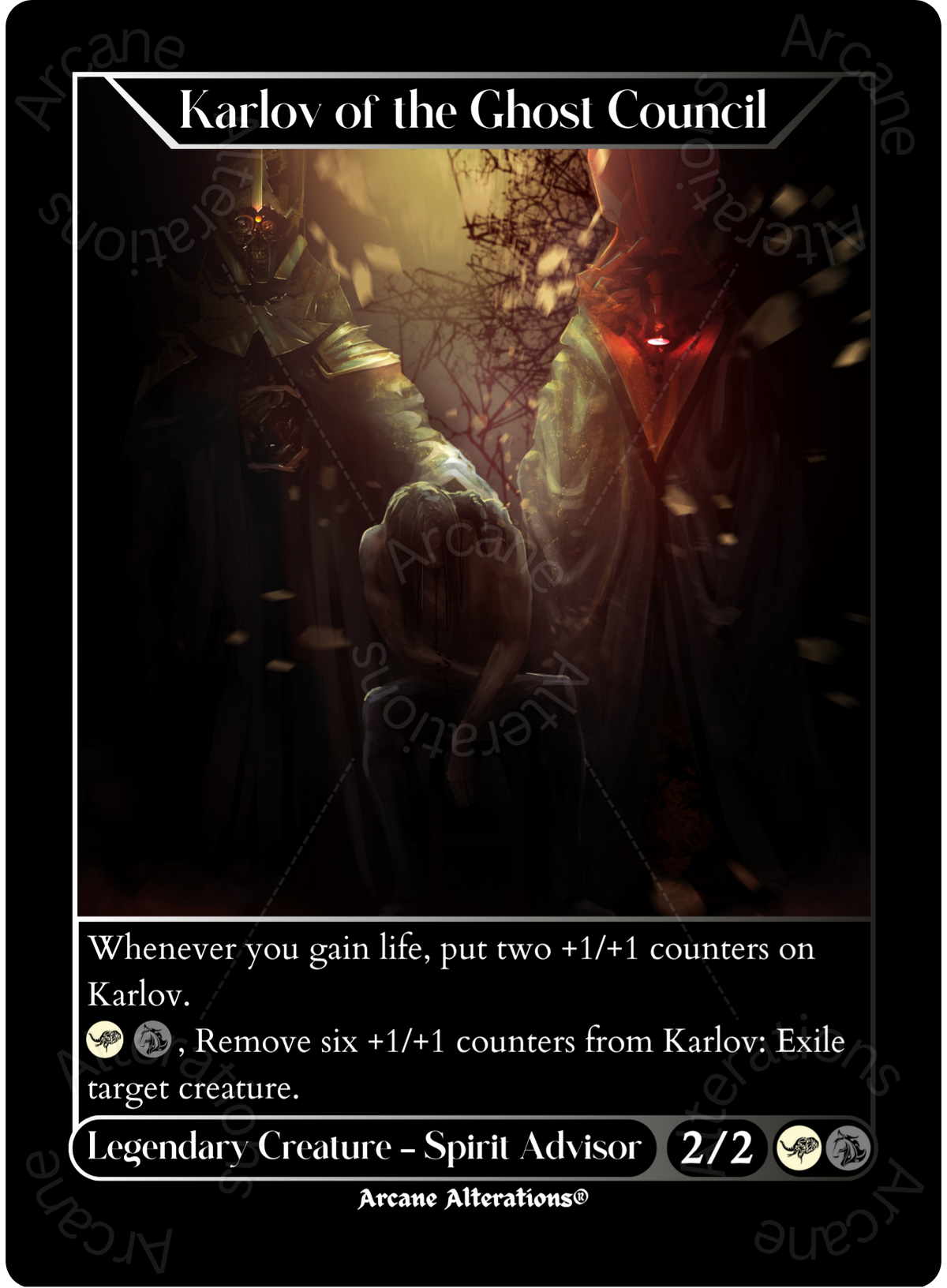 Karlov of the Ghost Council - High Quality Altered Art Custom Proxy Cards