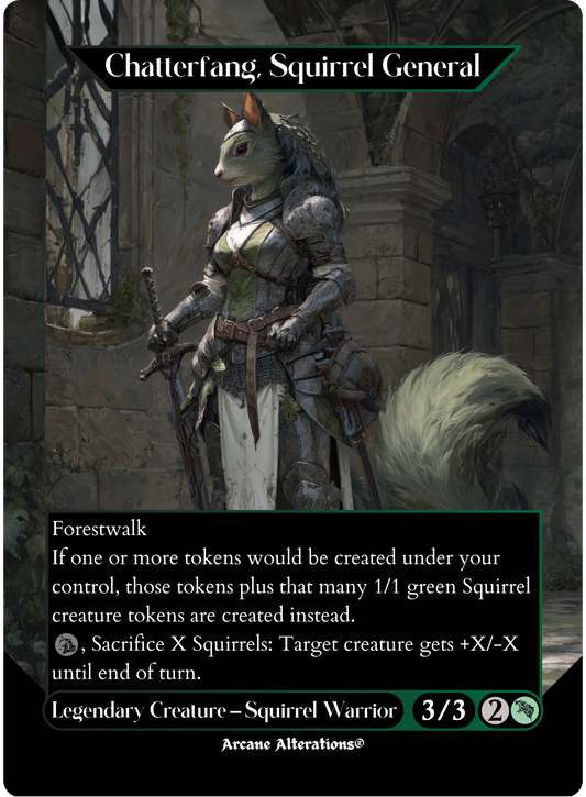 Chatterfang, Squirrel General - Full Art Altered Art Custom Proxy Cards