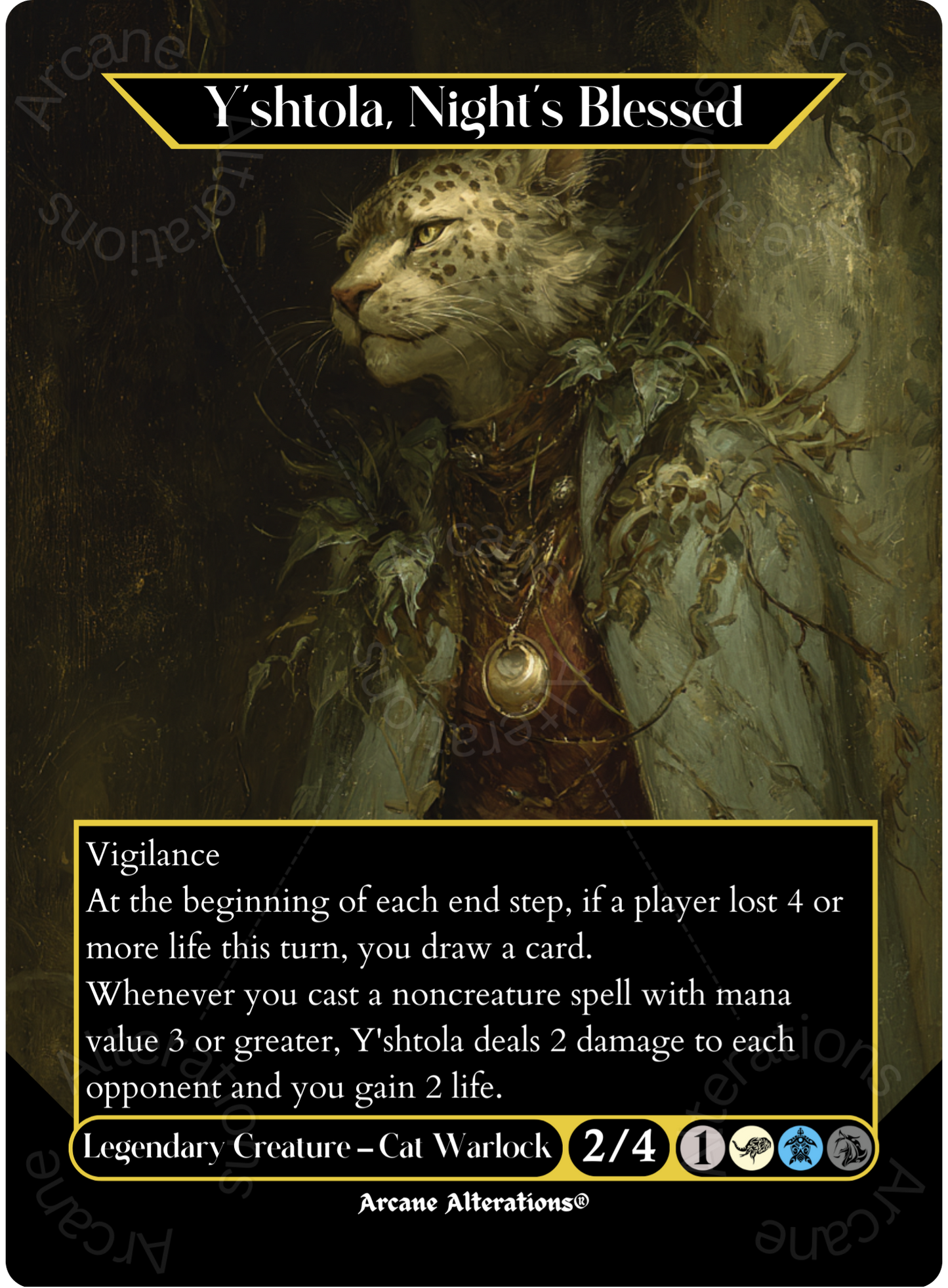 Y'shtola, Night's Blessed - Full Art Altered Art Custom Proxy Cards