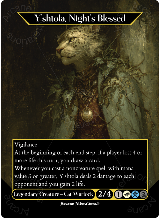 Y'shtola, Night's Blessed - Full Art Altered Art Custom Proxy Cards