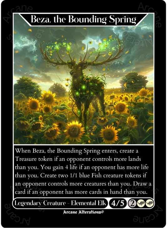 Beza, the Bounding Spring - High Quality Altered Art Custom Proxy Card