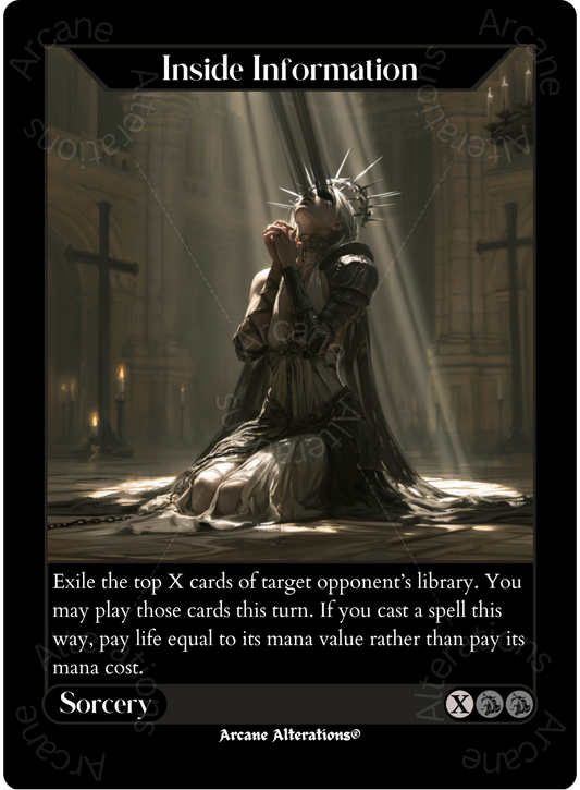 Inside Information - High Quality Altered Art Custom Proxy Cards