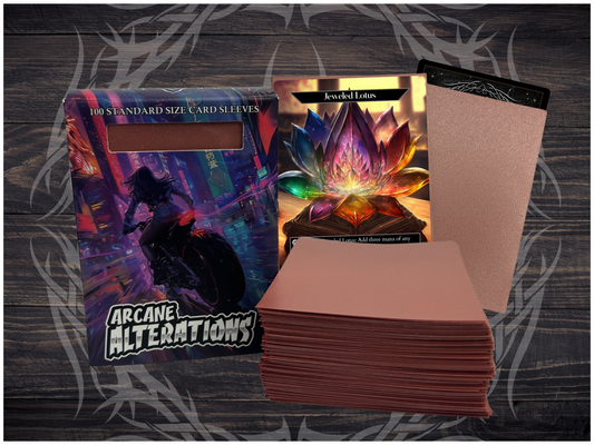 Rose Gold Metallic Matte 100 Card Sleeves Standard Size