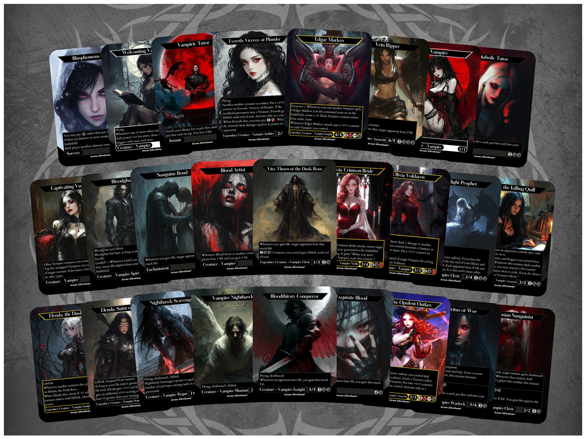 Vampire 26-Card Discount Bundle - Full Art Altered Art Custom Proxy Cards