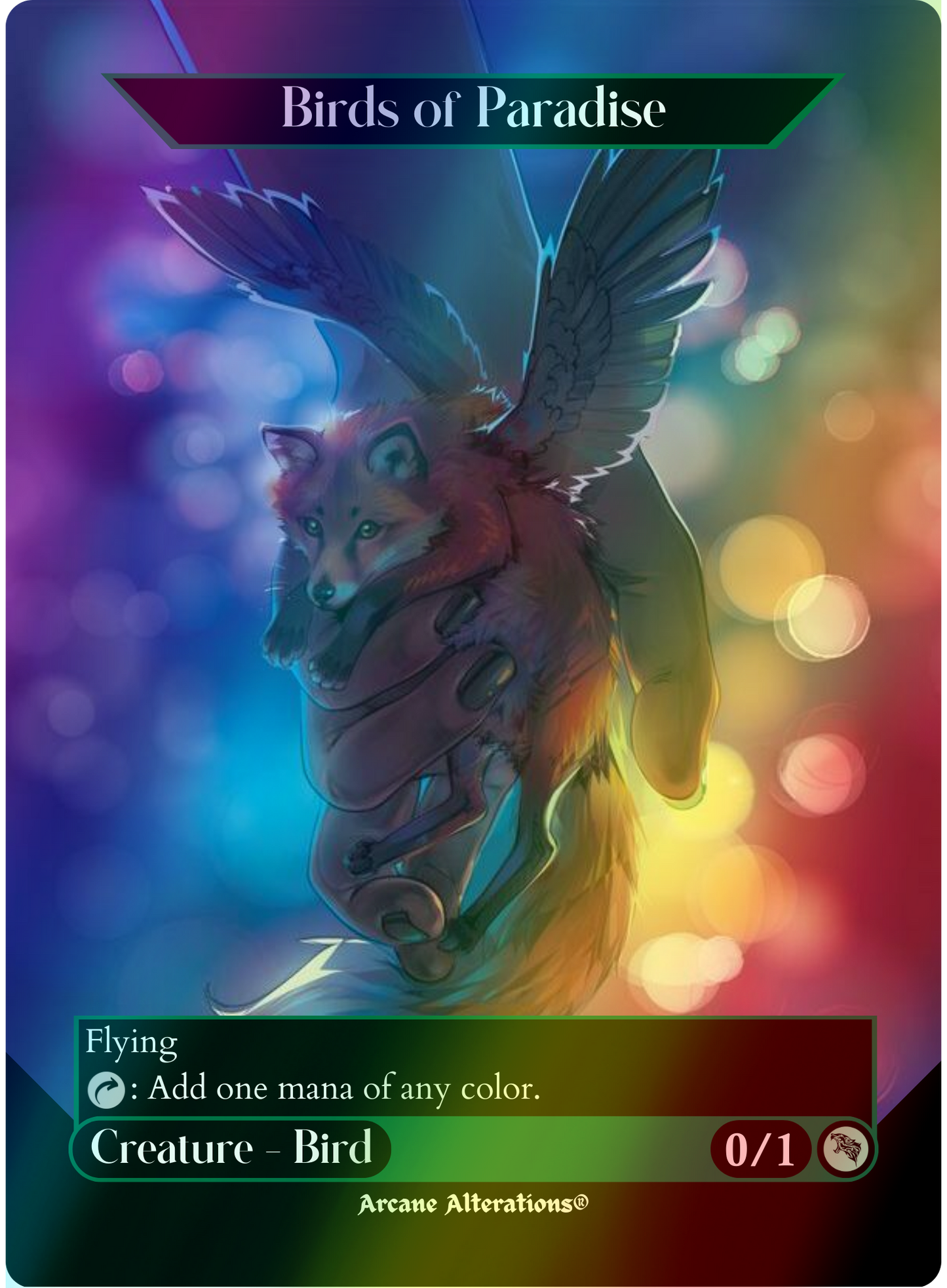 Birds of Paradise - Full Art Altered Art Custom Proxy Cards