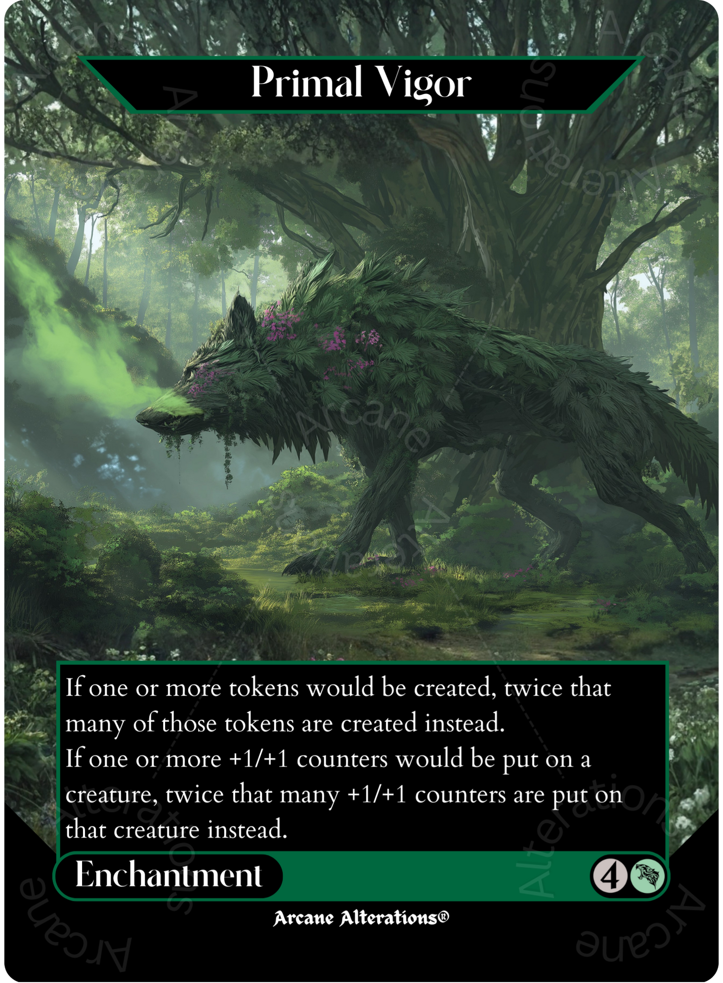 Primal Vigor - Full Art Altered Art Custom Proxy Cards