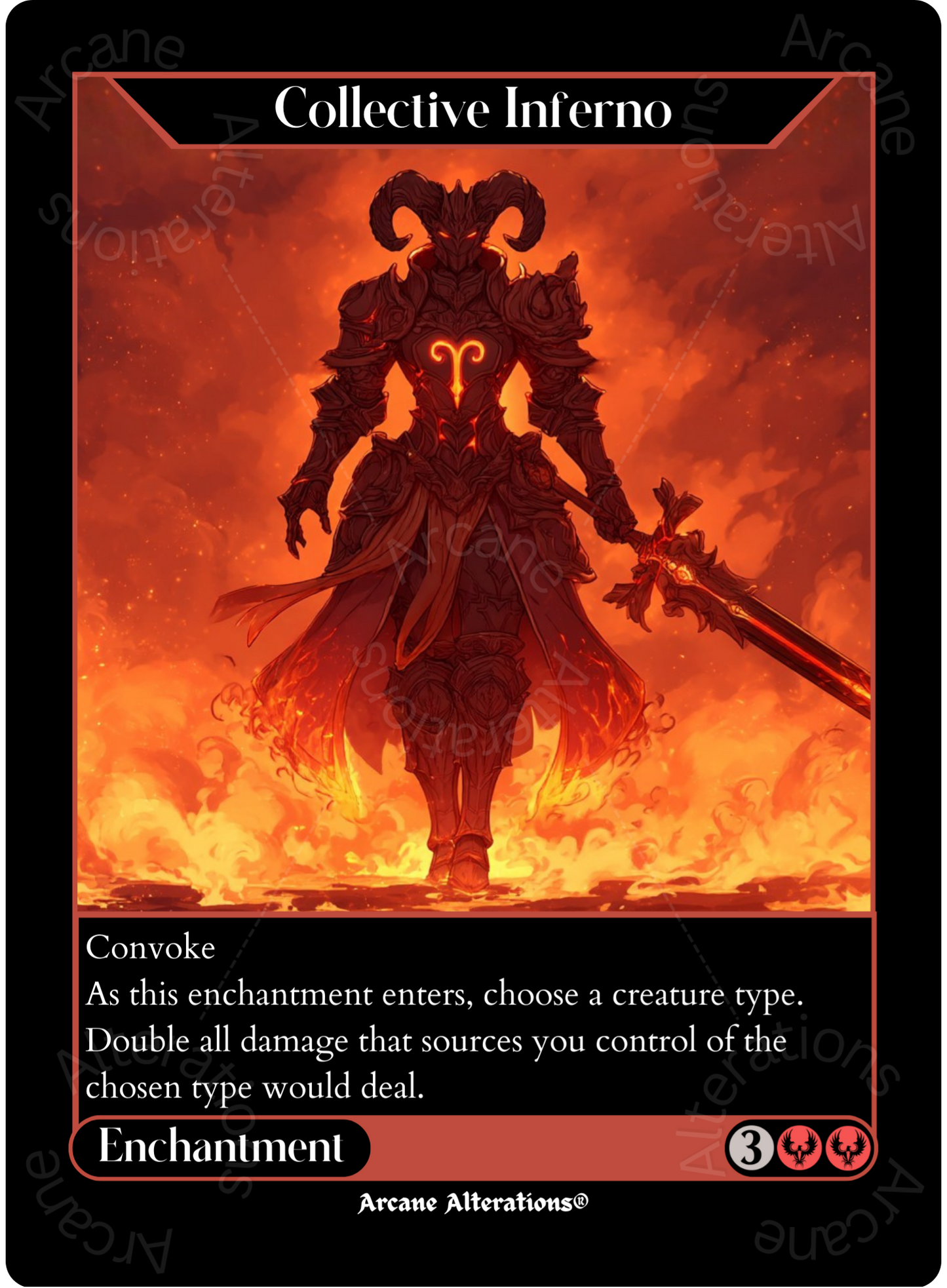 Collective Inferno - High Quality Altered Art Custom Proxy Cards