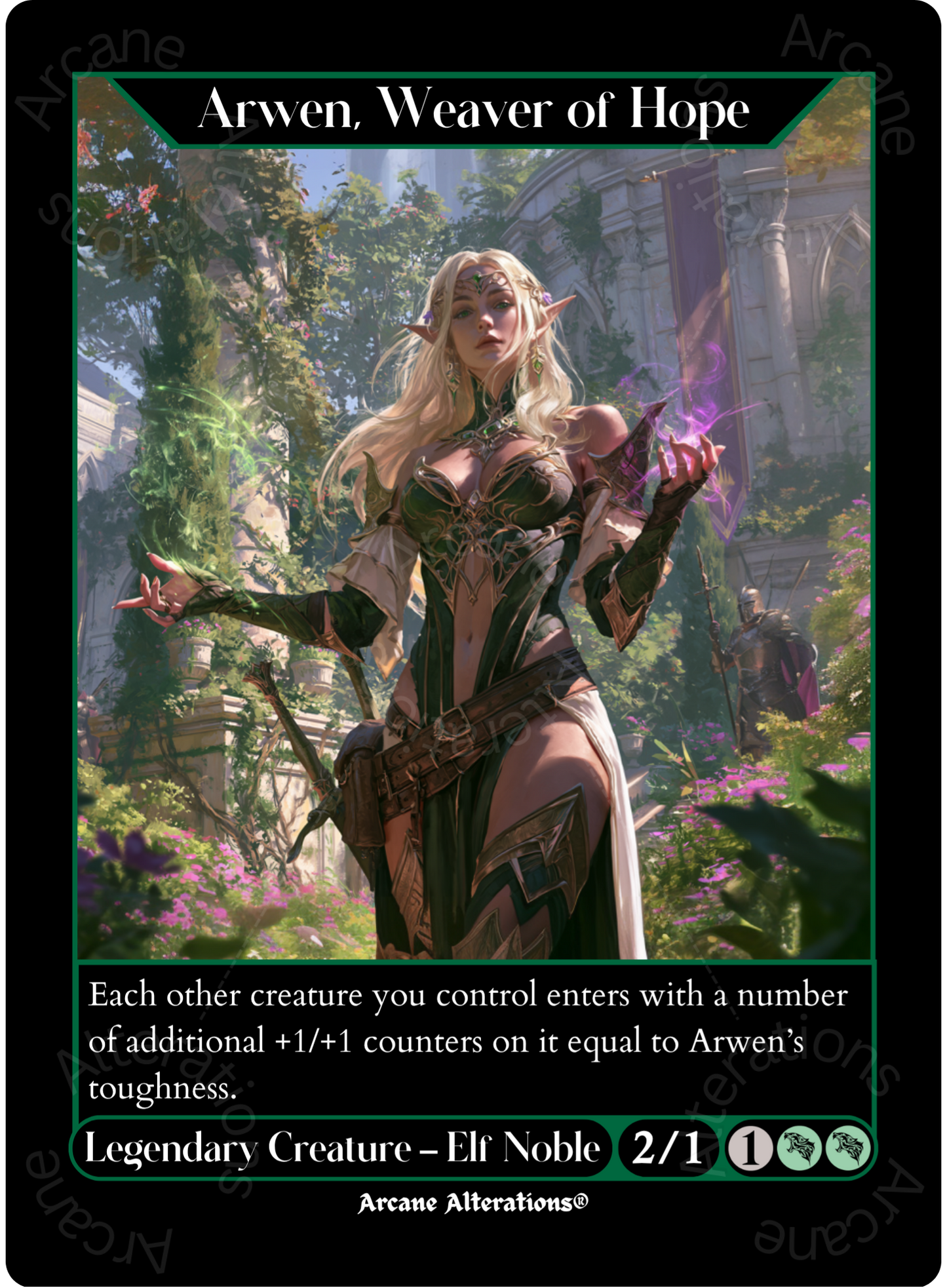 Arwen, Weaver of Hope - High Quality Altered Art Custom Proxy Cards
