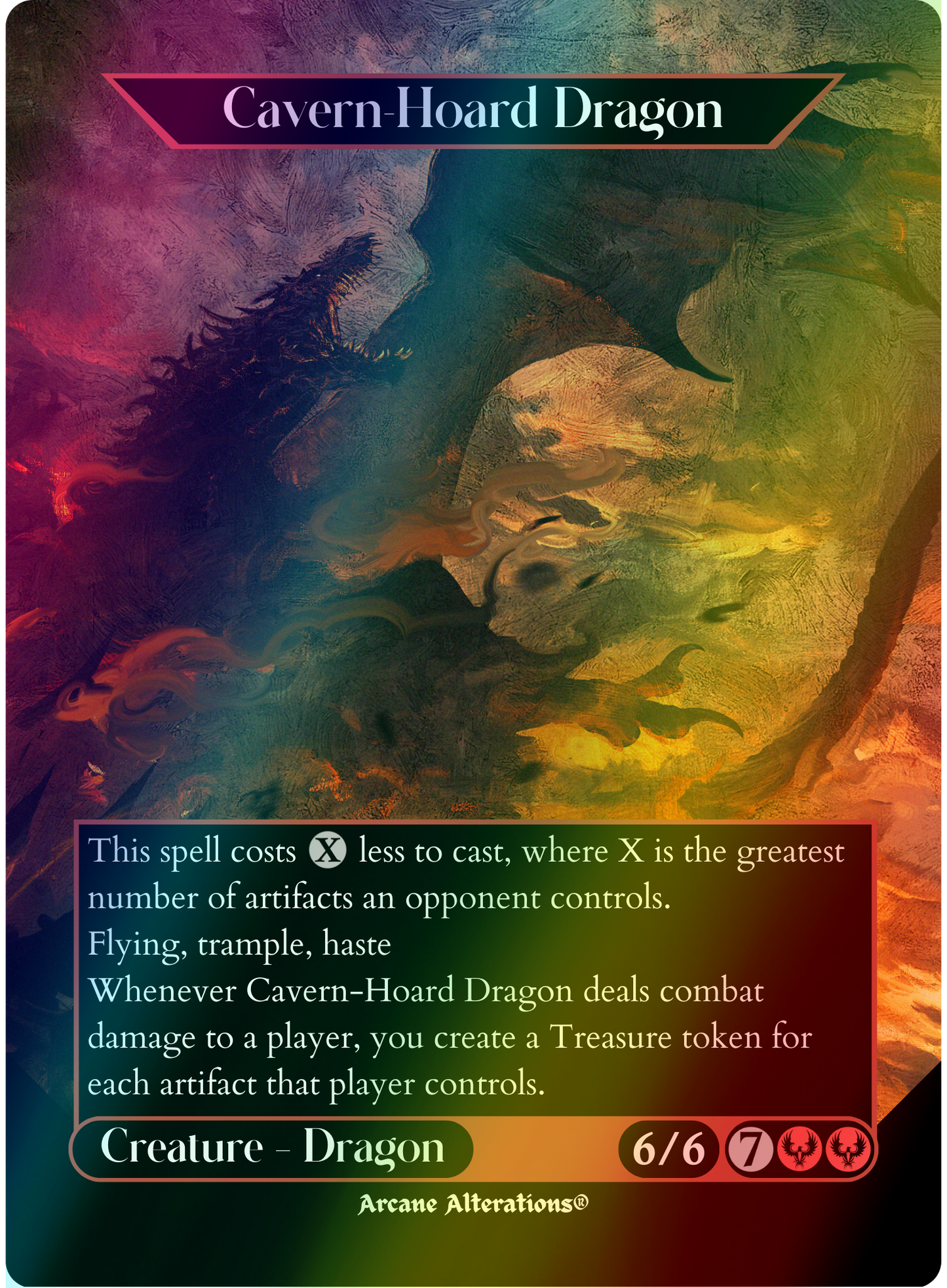 Cavern-Hoard Dragon - Full Art Altered Art Custom Proxy Cards