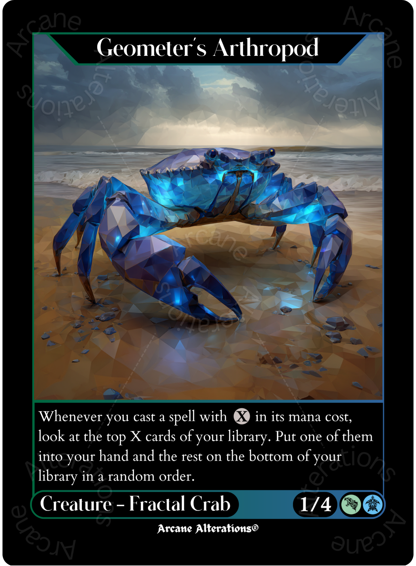 Geometer's Arthropod - High Quality Altered Art Custom Proxy Cards
