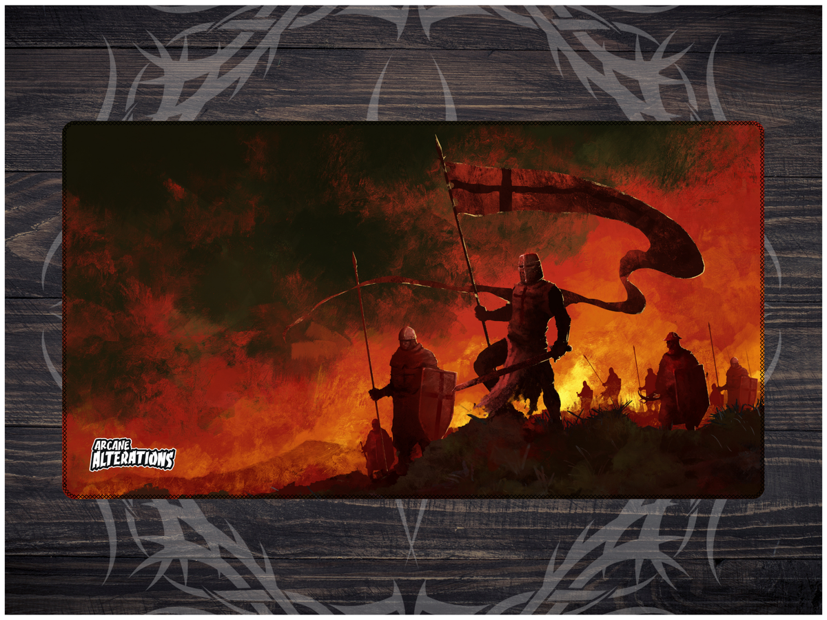 Templar Knights Stitched Edge Playmat 24"x14" (2mm)