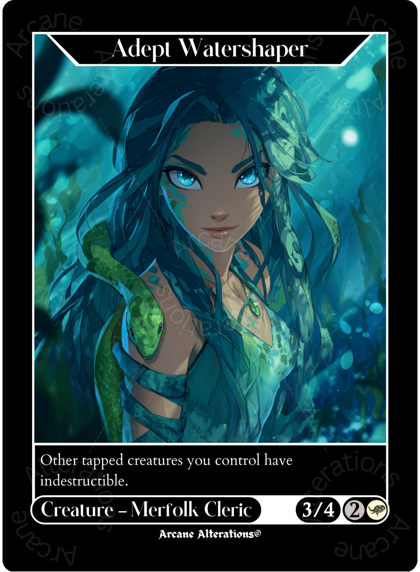 Adept Watershaper - High Quality Altered Art Custom Proxy Cards