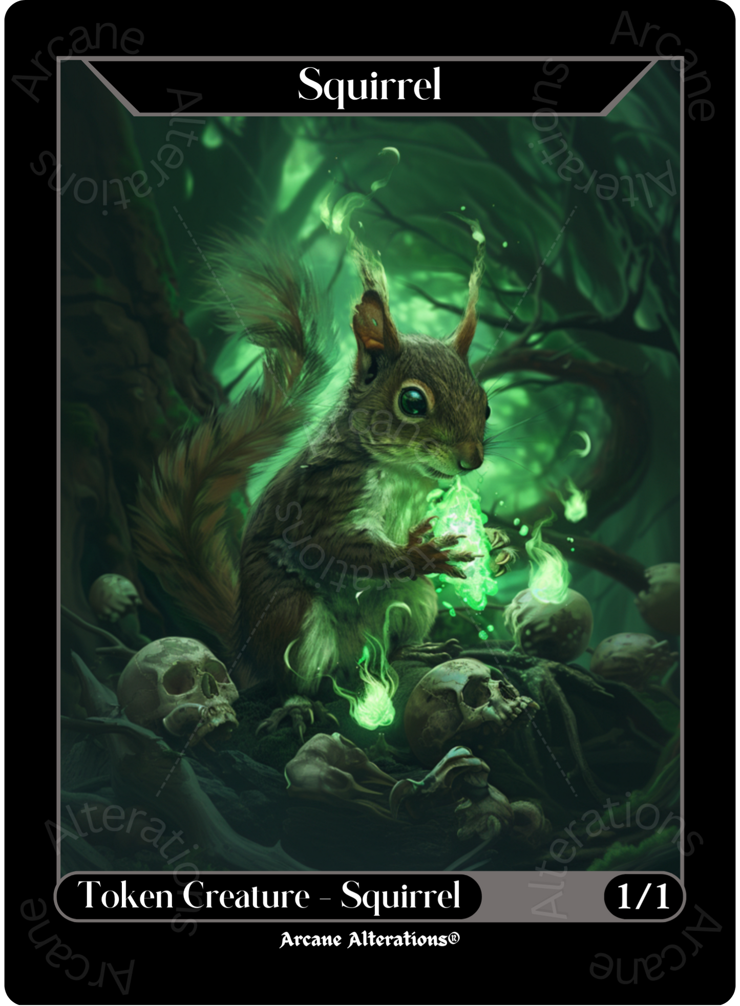 Squirrel Token - High Quality Altered Art Custom Proxy Card