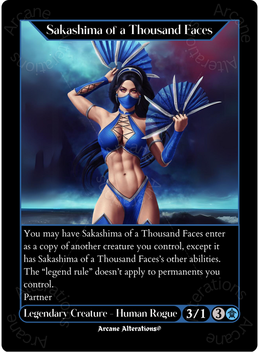 Sakashima of a Thousand Faces Kitana Mortal Kombat Crossover Single - High Quality Altered Art Custom Proxy Cards