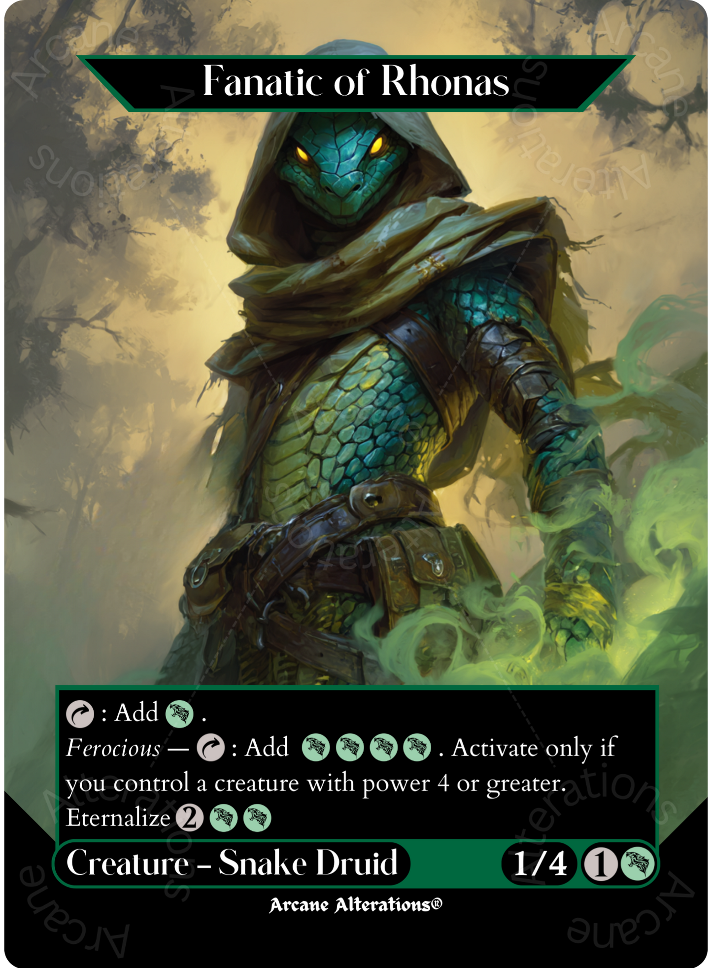 Fanatic of Rhonas - Full Art Altered Art Custom Proxy Cards