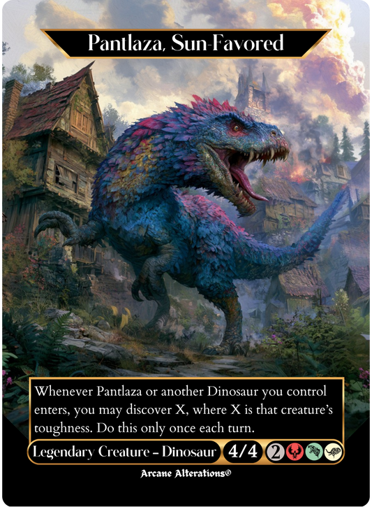Pantlaza, Sun-Favored - Full Art Altered Art Custom Proxy Cards