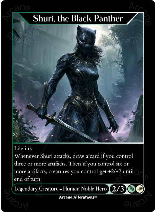 Shuri, the Black Panther - High Quality Altered Art Custom Proxy Cards