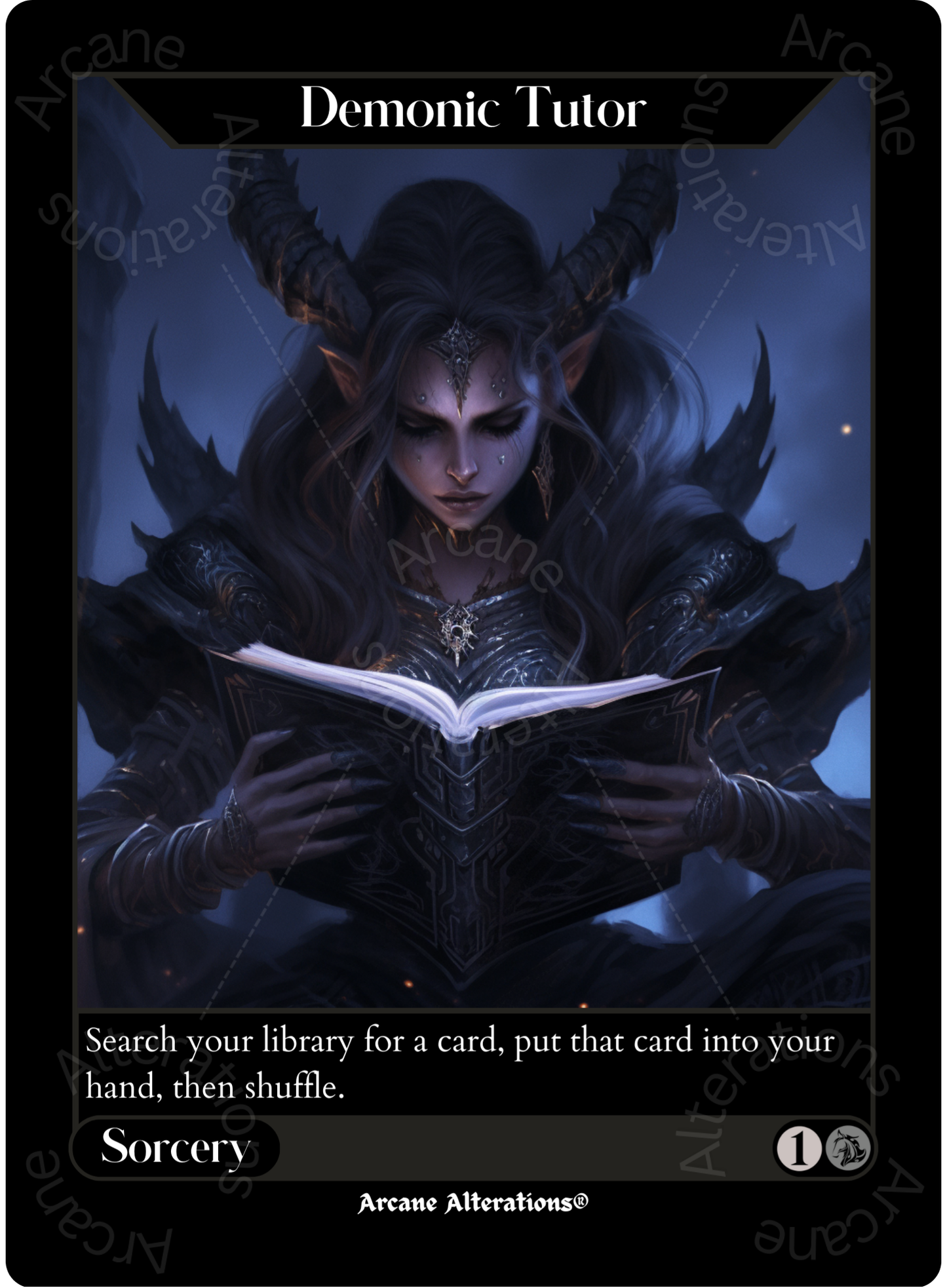 Demonic Tutor - High Quality Altered Art Custom Proxy Cards