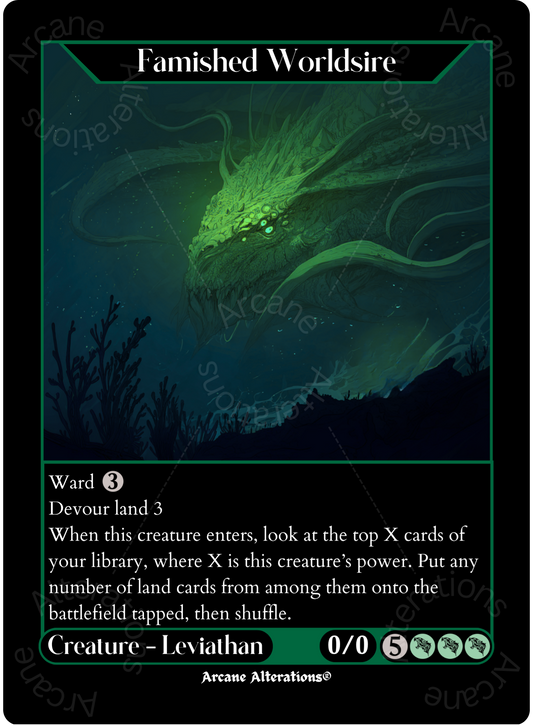 Famished Worldsire - High Quality Altered Art Custom Proxy Cards