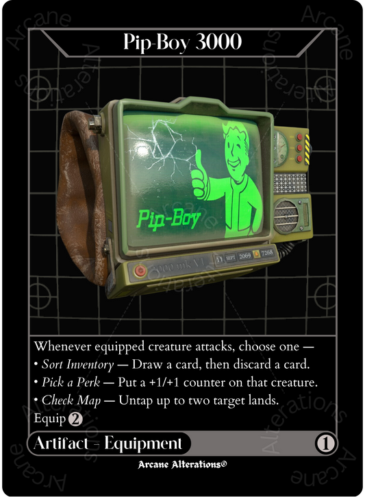 Pip Boy 3000 Fallout Crossover - High Quality Altered Art Custom Proxy Cards