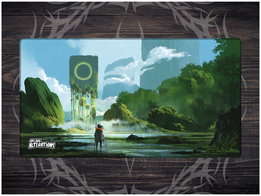 Green Exploration Stitched Edge Playmat 24"x14" (2mm)