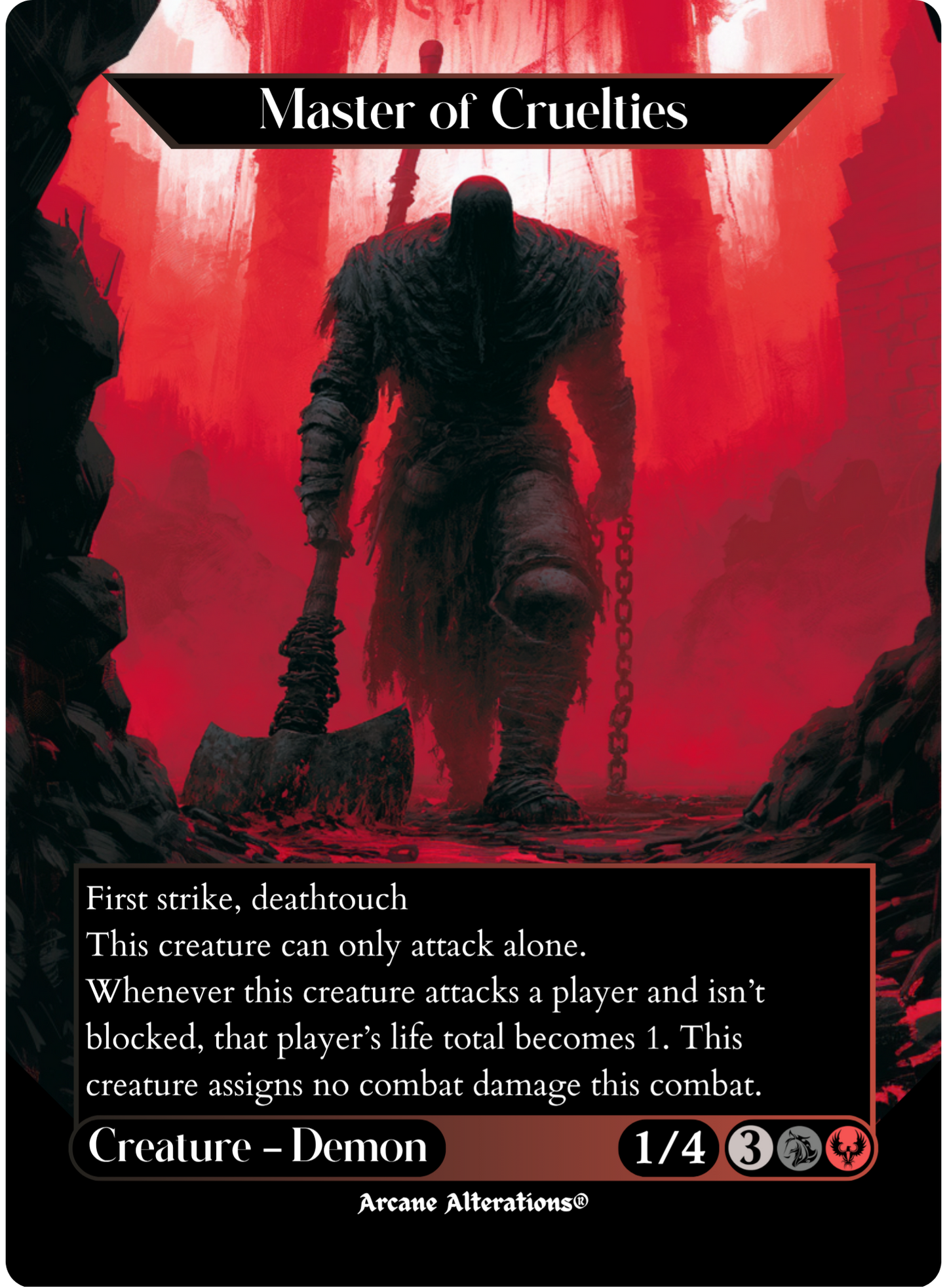 Master of Cruelties - Full Art Altered Art Custom Proxy Cards