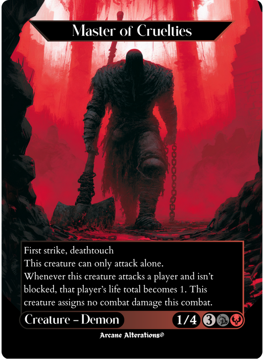Master of Cruelties - Full Art Altered Art Custom Proxy Cards