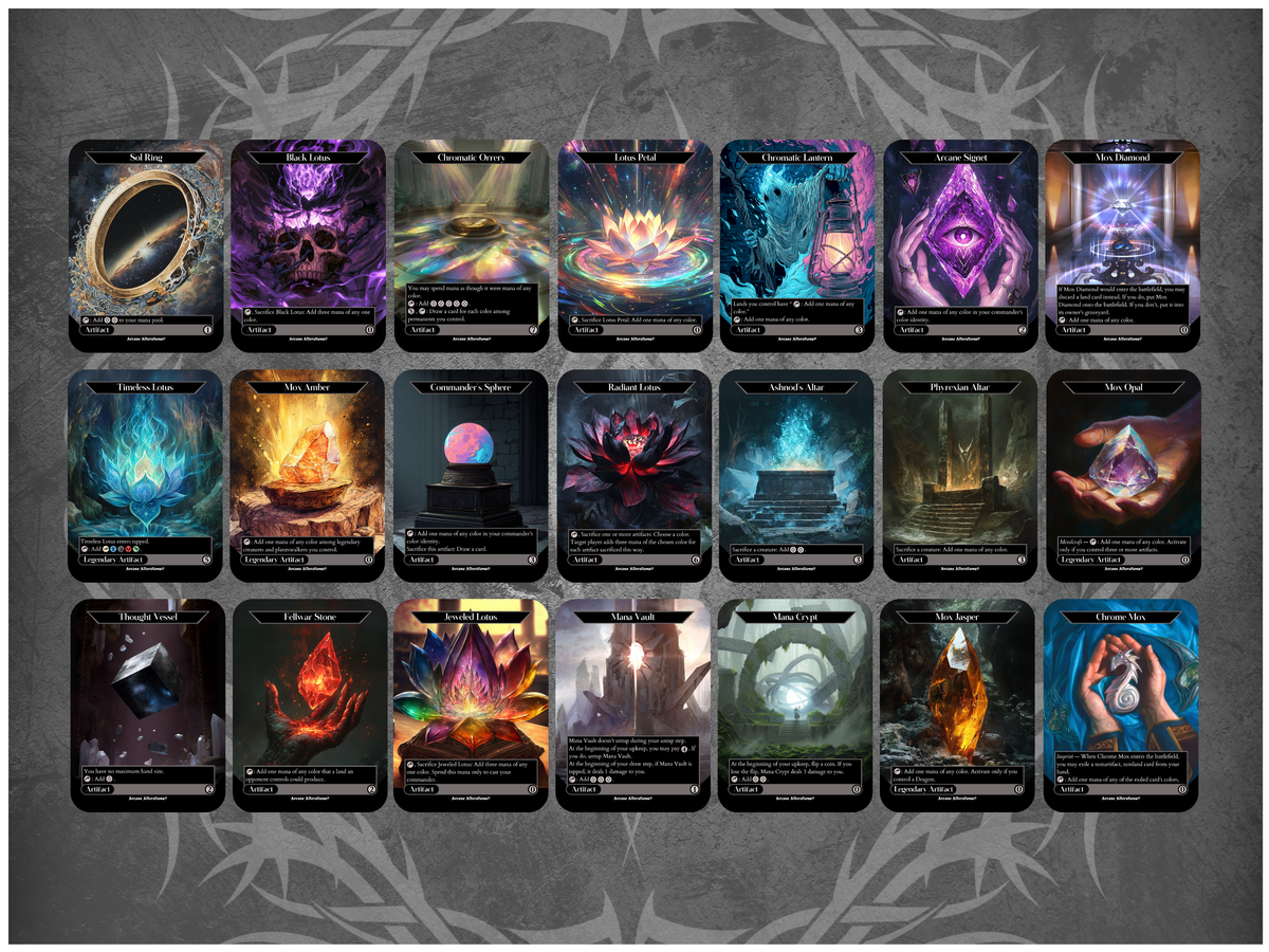 Mana Artifacts 21-Card Discount Bundle - Full Art Altered Art Custom Proxy Cards