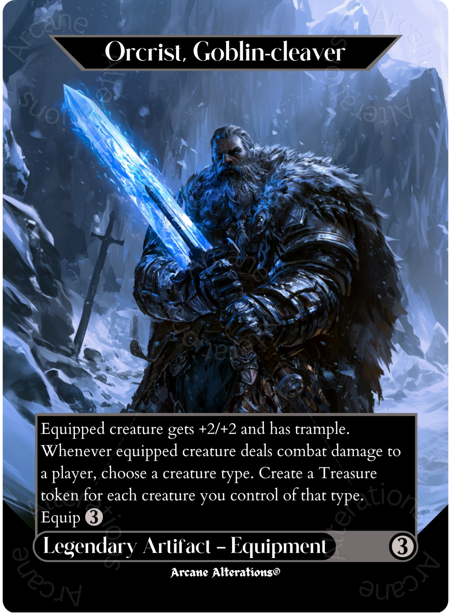 Orcrist, Goblin-cleaver - Full Art Altered Art Custom Proxy Cards