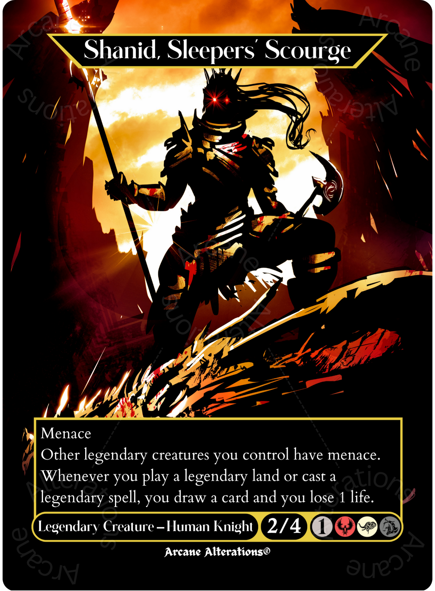Shanid, Sleepers' Scourge - Full Art Altered Art Custom Proxy Cards