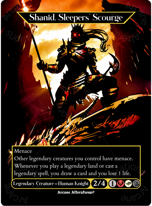 Shanid, Sleepers' Scourge - Full Art Altered Art Custom Proxy Cards