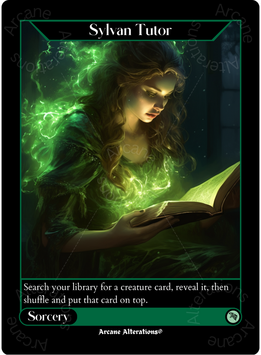 Sylvan Tutor - High Quality Altered Art Custom Proxy Cards