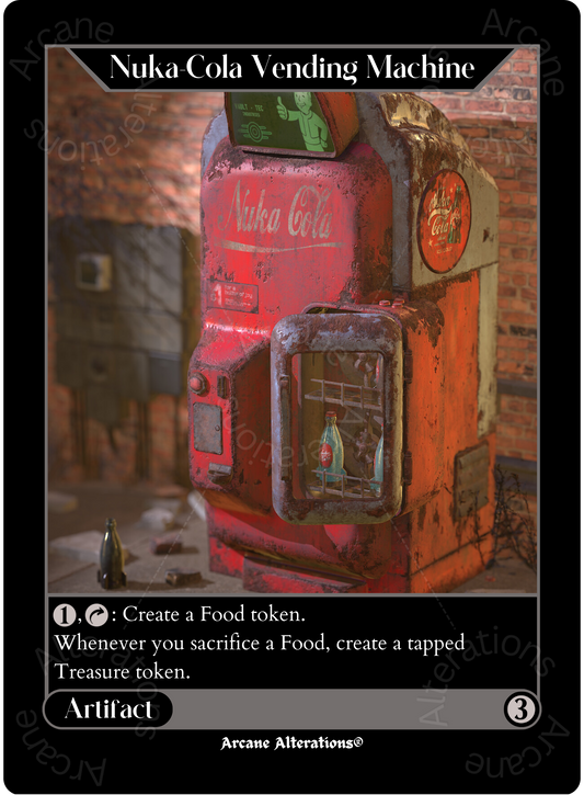 Nuka Cola Vending Machine Original Fallout Crossover  - High Quality Altered Art Custom Proxy Cards