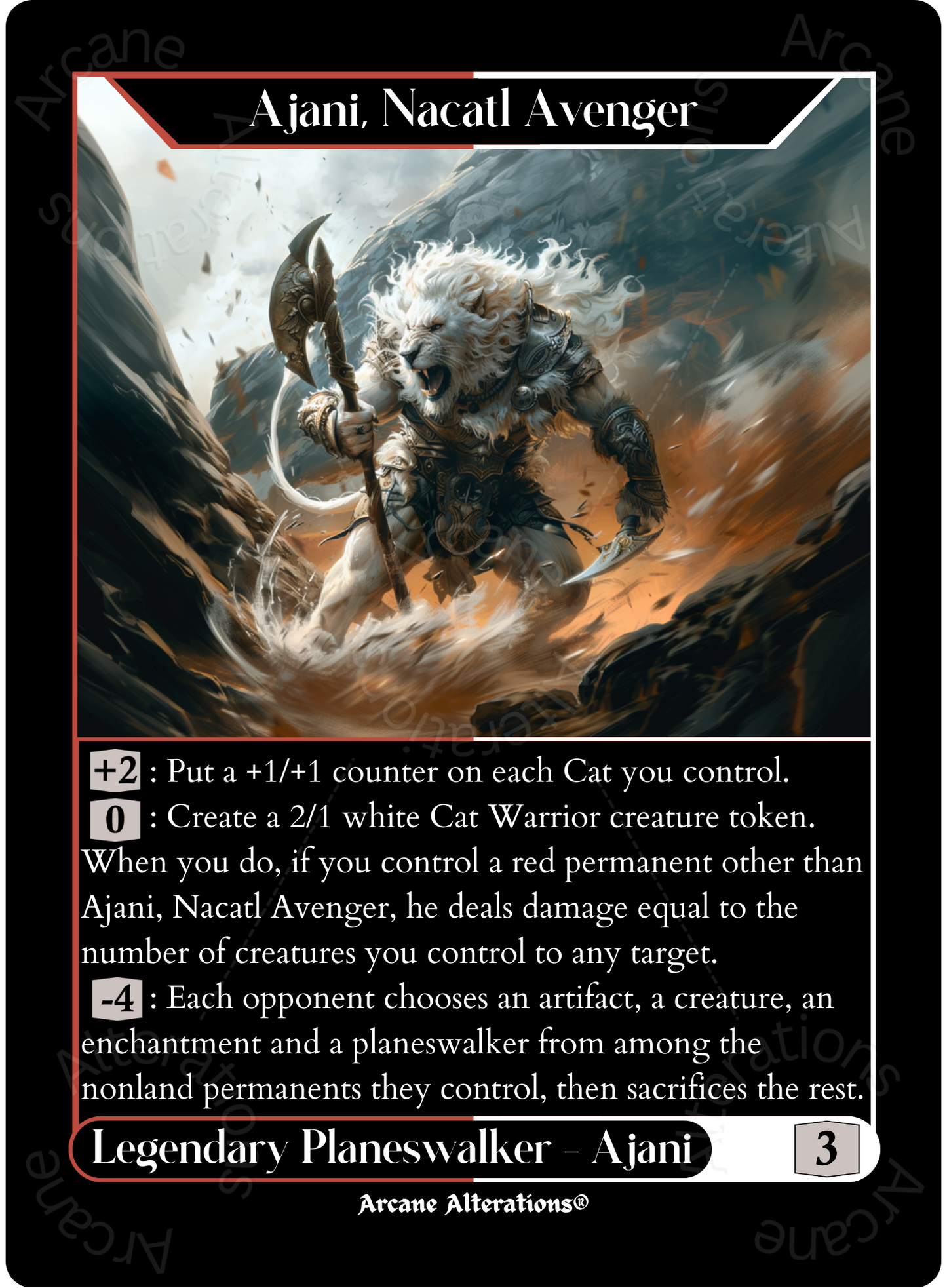 Ajani, Nacatl Pariah - High Quality Altered Art Custom Proxy Cards