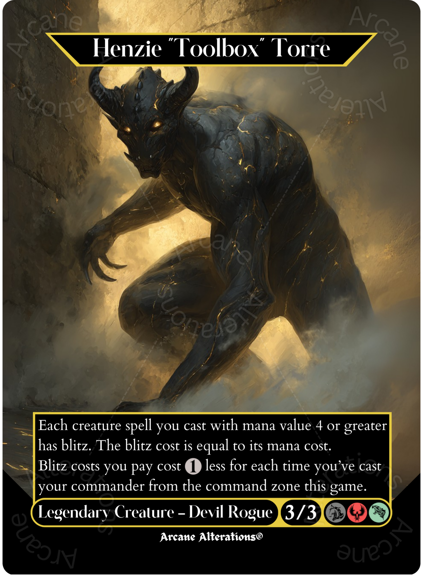 Henzie "Toolbox" Torre - Full Art Altered Art Custom Proxy Cards